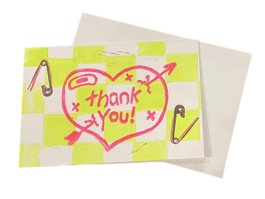 Handmade ‘Thank You’ Card by manic pixie dream squirrel