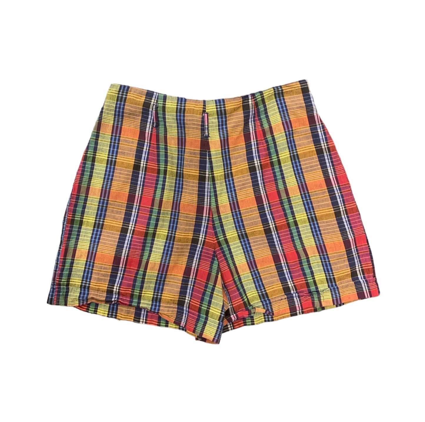 90’s plaid cotton shorts