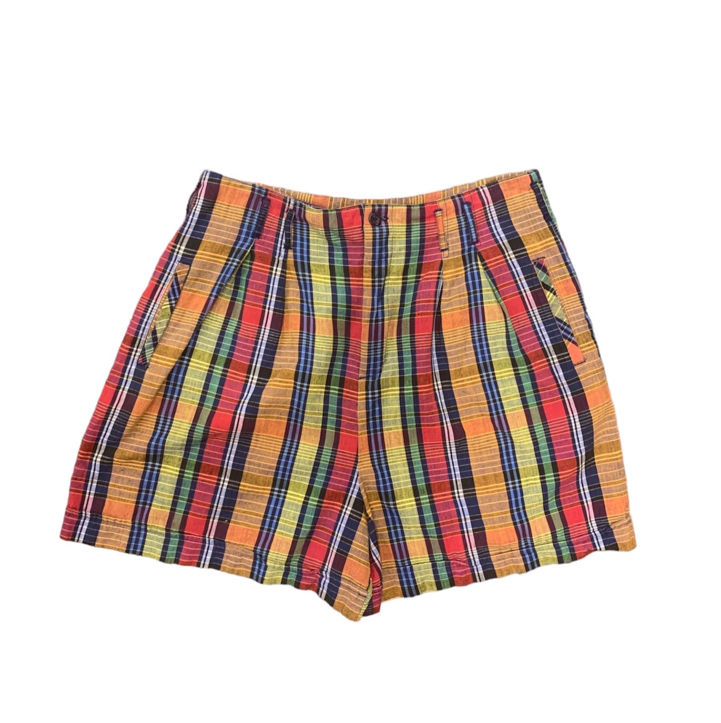 90’s plaid cotton shorts