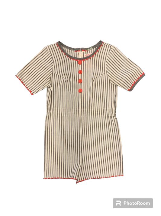 1950s Striped Romper and Maxi Skirt Set