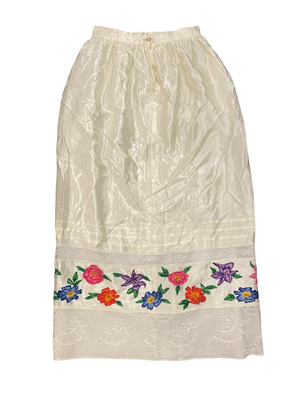 1960’s Handmade Floral Satin Skirt