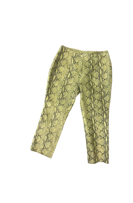 90s Leather Snake Print Pants