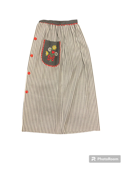 50’s/60’s Striped Play Romper Set with Maxi Skirt