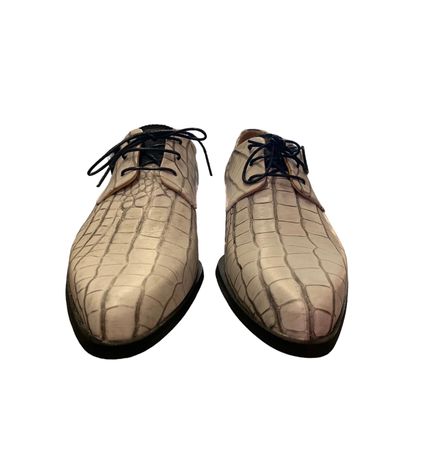 Modern Snakeskin Print Leather Loafers by John Fluevog