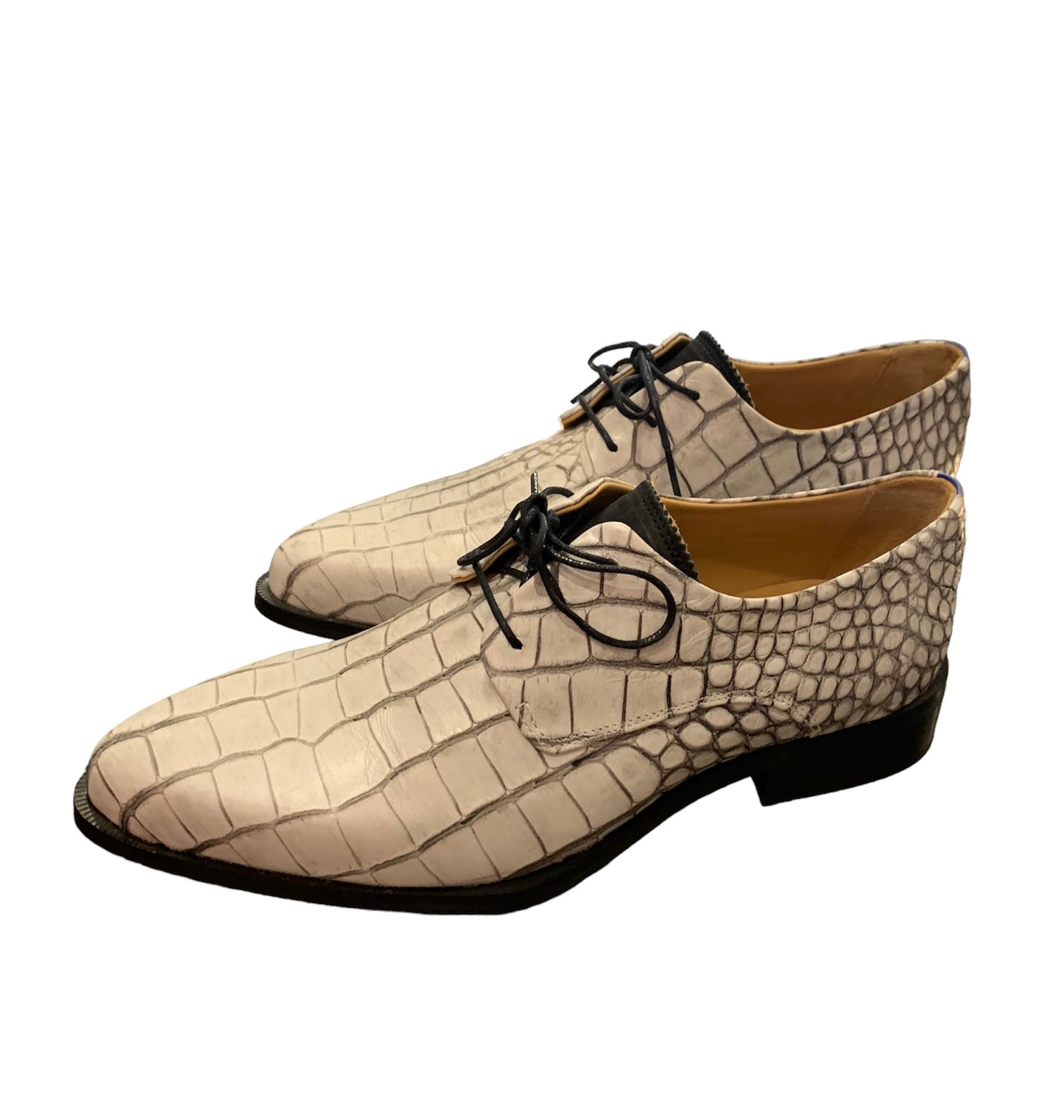 Modern Snakeskin Print Leather Loafers by John Fluevog