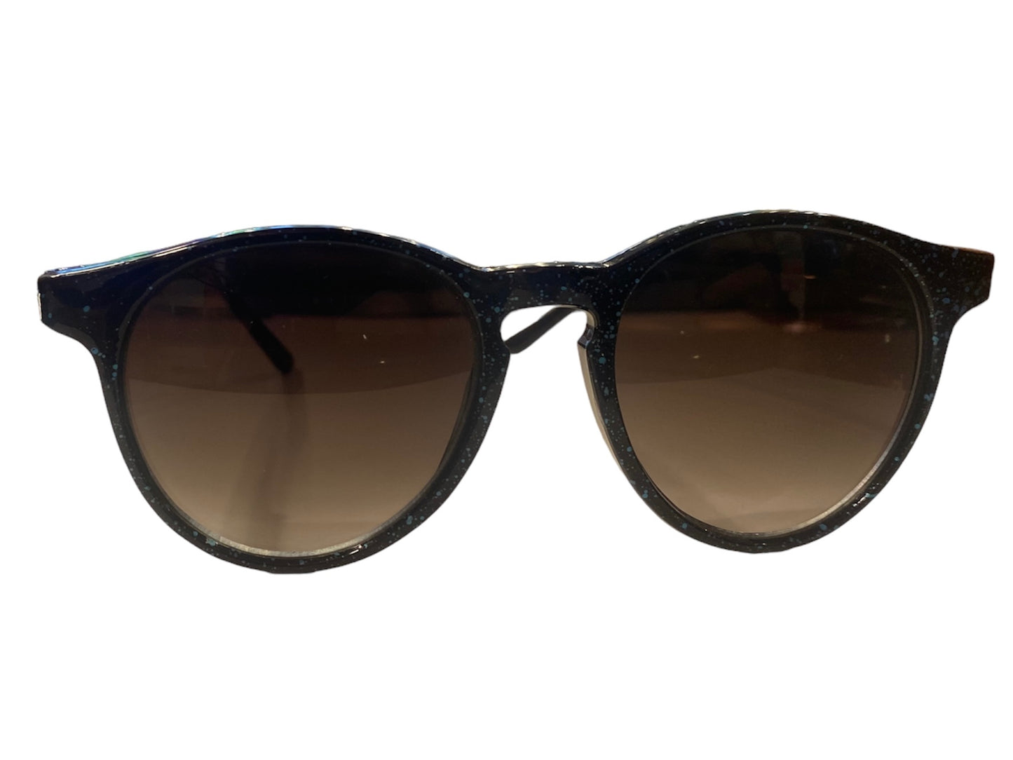 Vintage Black & Teal Sparkle Sunglasses
