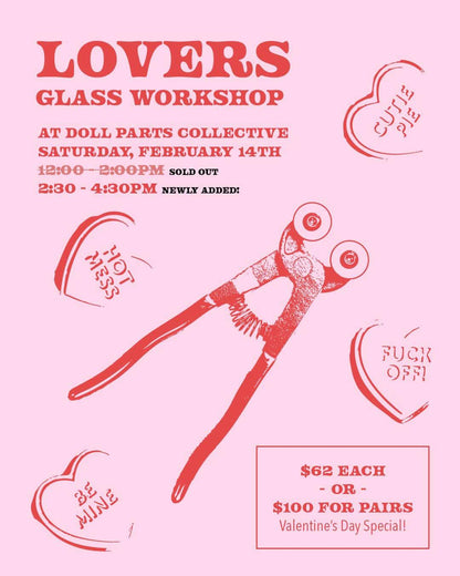 Valentine’s Glass Crafternoon with Manic Pixie Dream Squirrel - Saturday, February 14th - 2:30-4:30pm