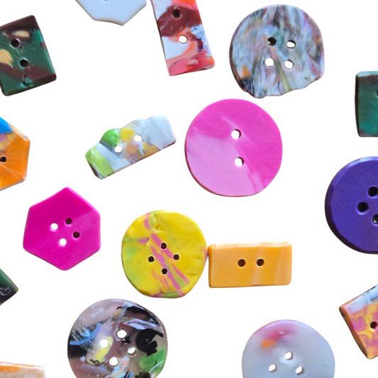 Handmade Recycled Plastic Buttons by Cool Trash