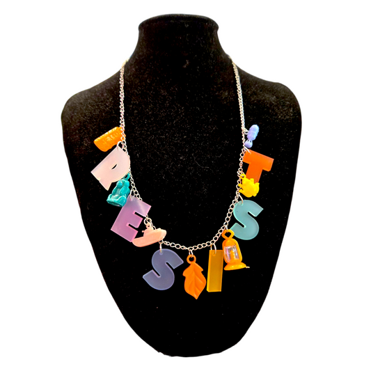 Resist Charm Necklaces by Doll Parts Collective