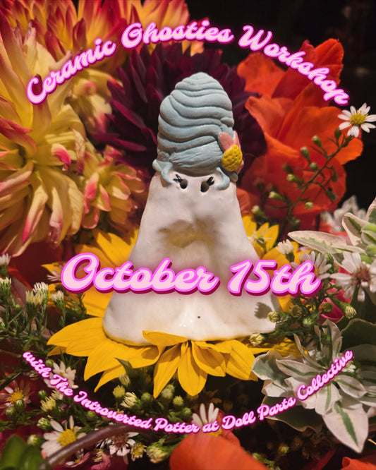 Ceramic Ghosties Workshop with The Introverted Potter - Thursday, October 15th - 6-8pm