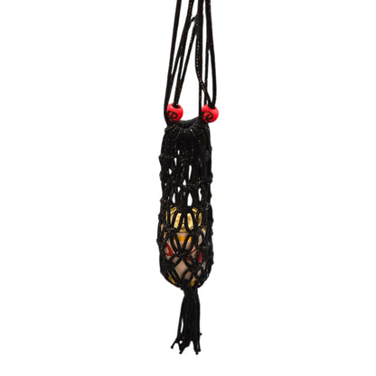 Rainier Beaded Macrame Drink Bag by Bohobaby Macrame