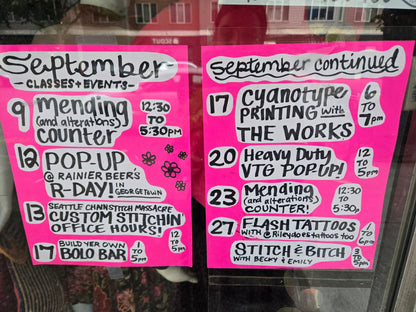 September Classes & Events Calendar!