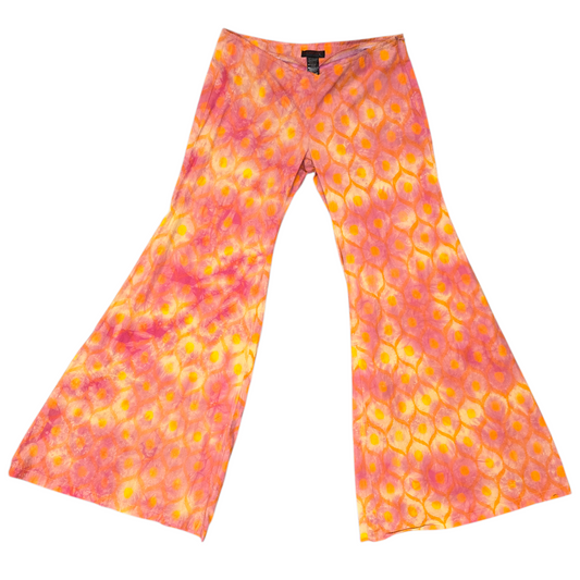 90s/Y2K Ultra Low Rise Bell Bottoms by Custo Barcelona
