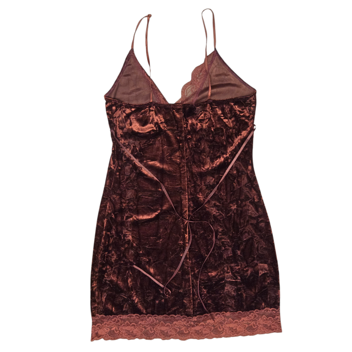 Y2K Maroon Velvet Mall Goth Slip Dress by Charlotte Russe