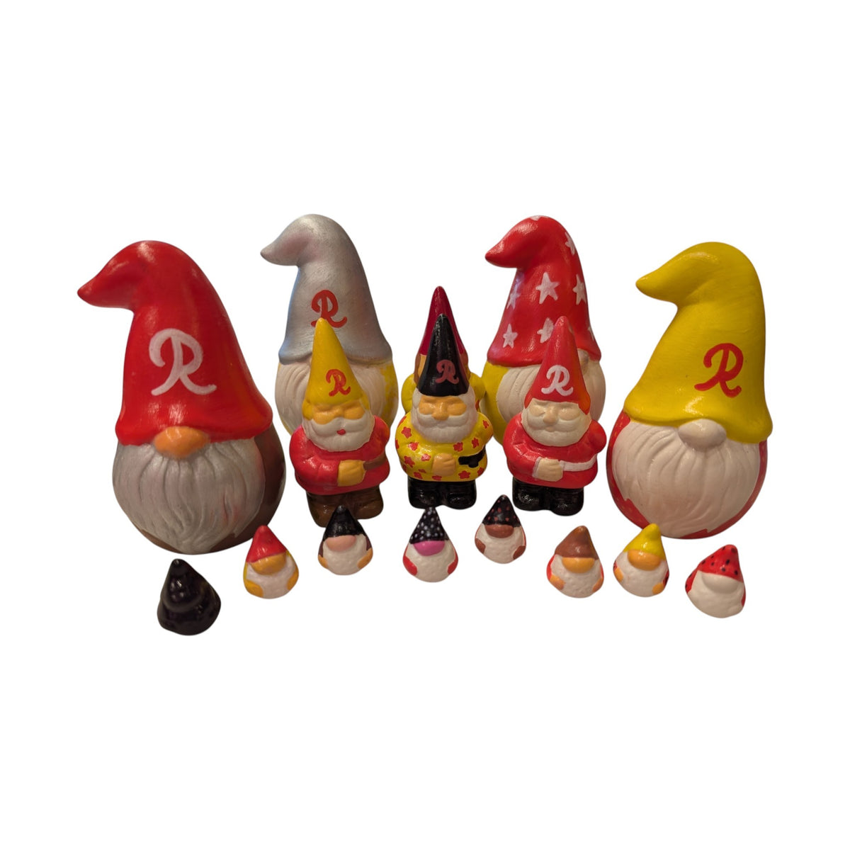 Hand Painted Rainier Gnomes by Doll Parts Collective