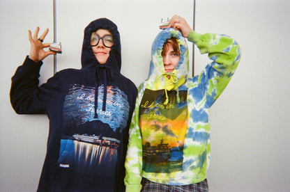 I Believe in Ferries Tie Dye Hoodie - Size Small