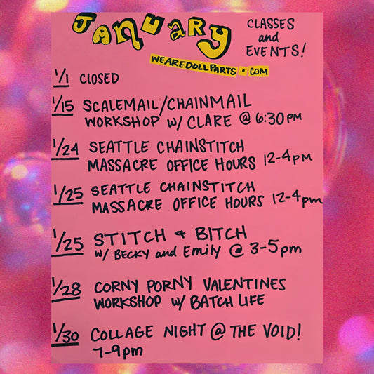 January Classes & Events Schedule!