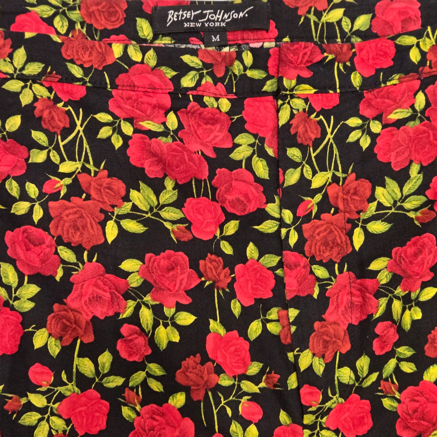 90s/Y2K Betsey Johnson Rose Print Capris Set