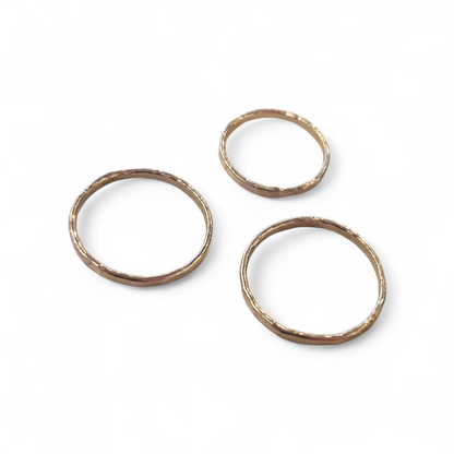 Hammered Sterling Stacker Rings by Stephanie Norris