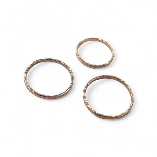 Hammered Sterling Stacker Rings by Stephanie Norris
