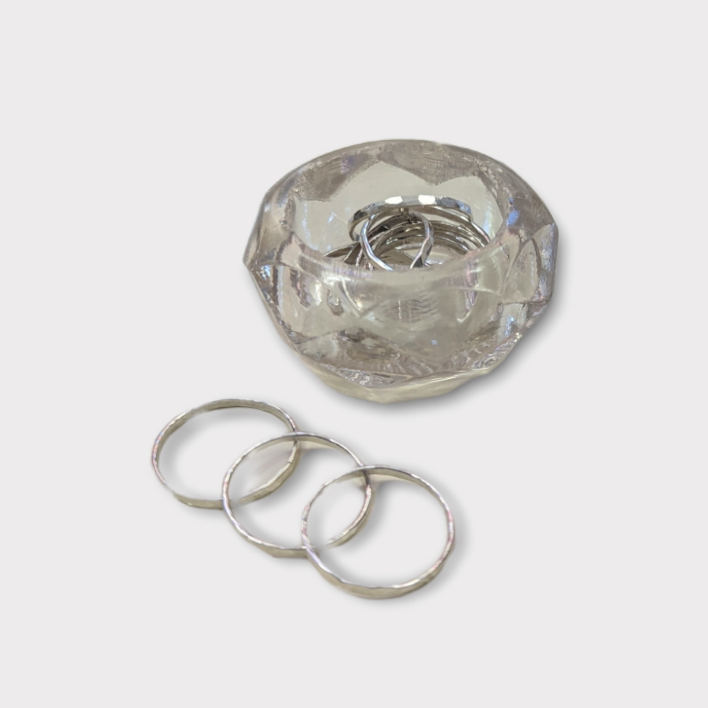 Hammered Sterling Stacker Rings