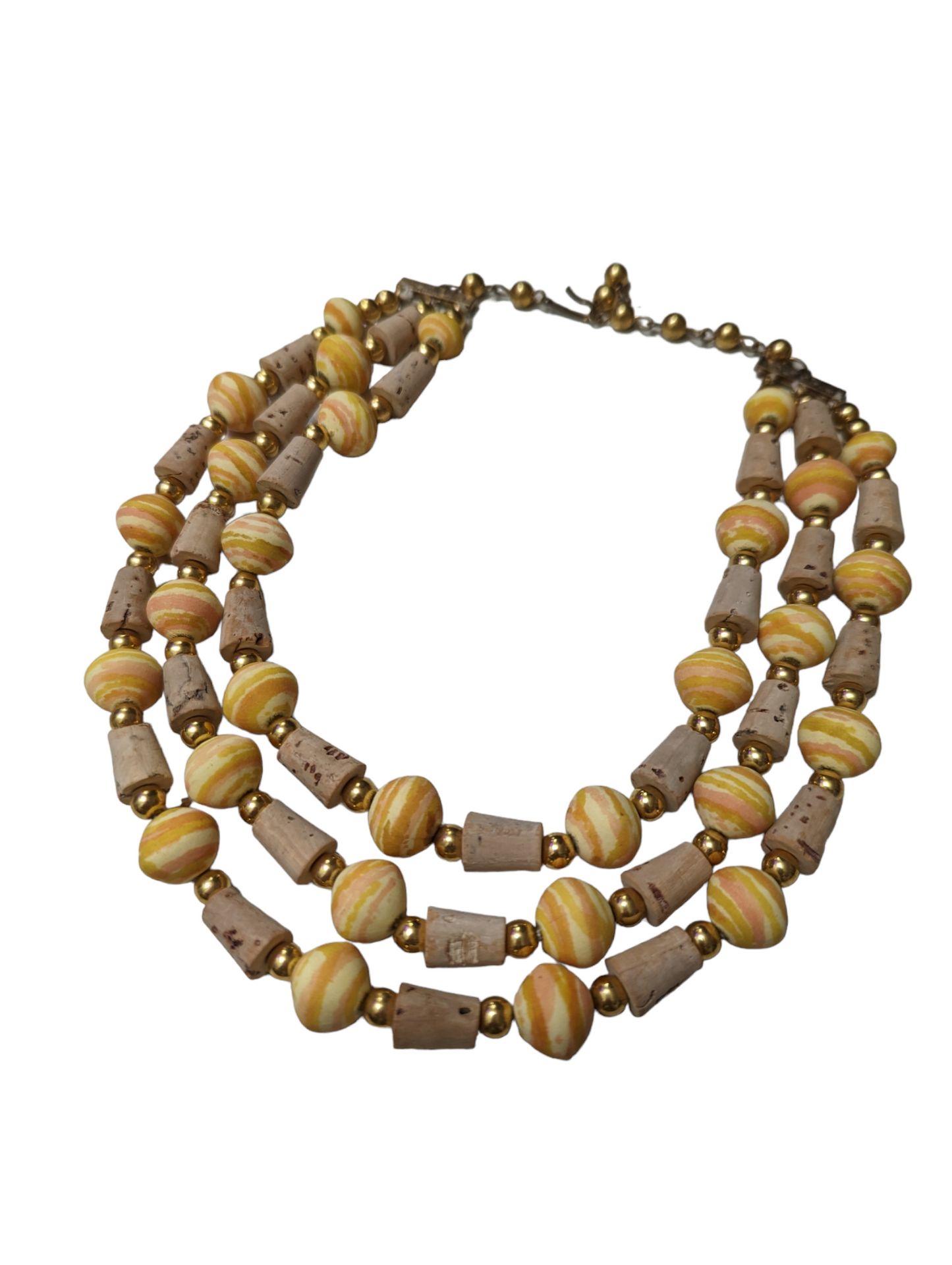 1960s Multistrand Cork Necklace