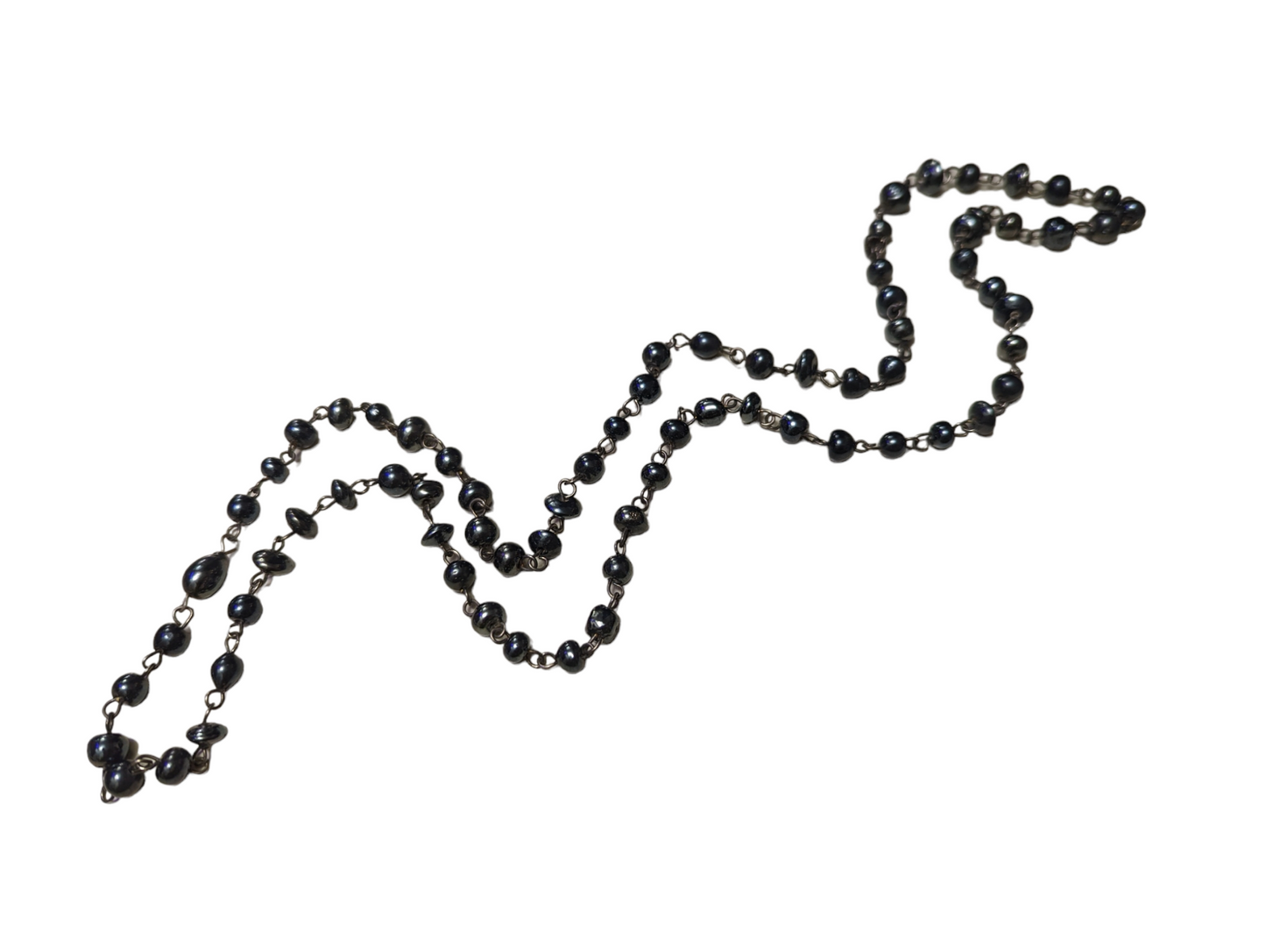 Vintage Black Pearl Necklace