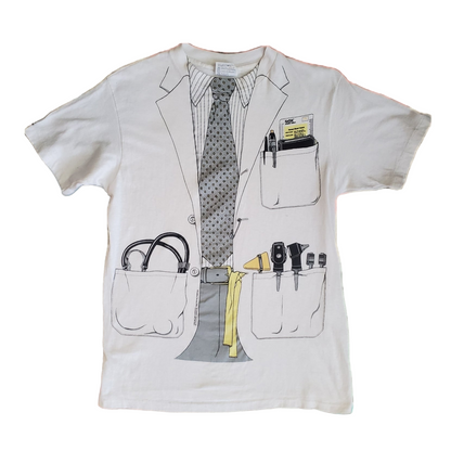 70's Novelty Print Doctor T-Shirt by Leslie Arwin