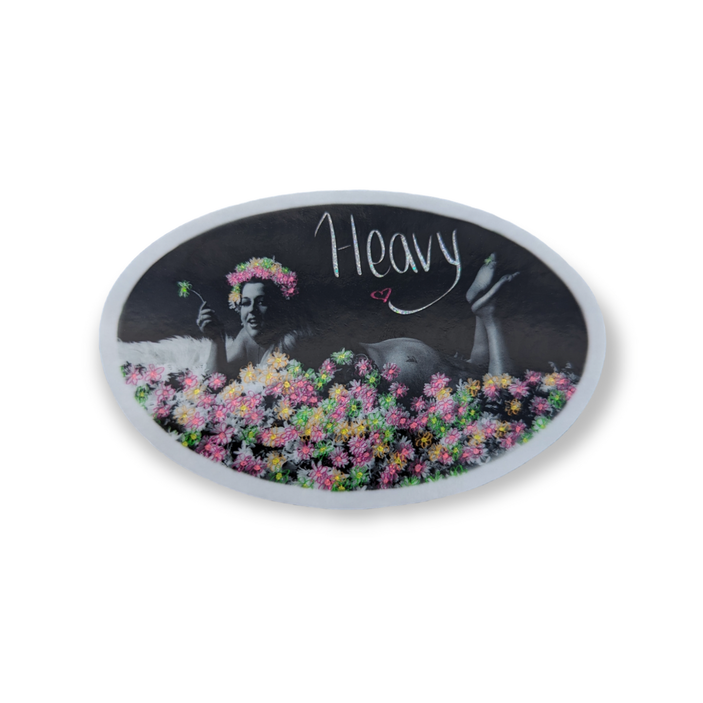Glitter "Heavy" Sticker by Alyssa Kaliszewski