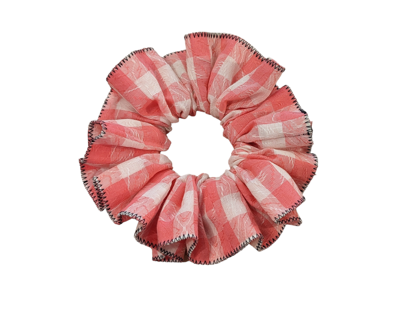 Medium Handmade Scrap Fabric Scrunchie by Becky Bacsik
