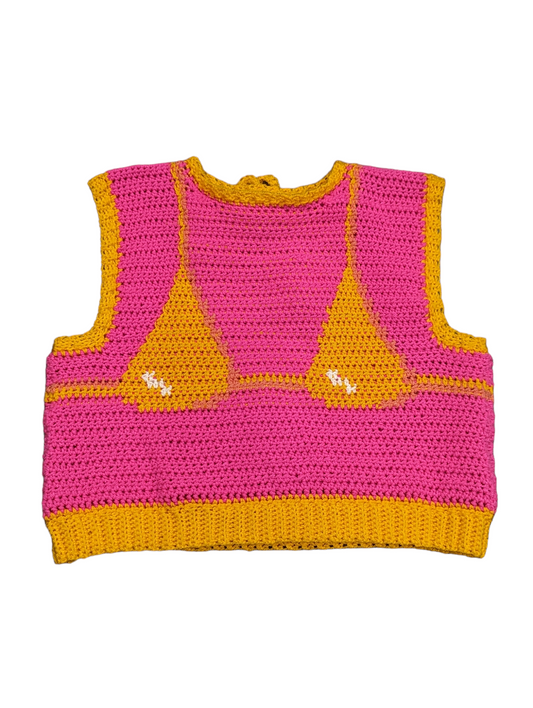 Crochet Bikini Sweater Vest by Soft Stella