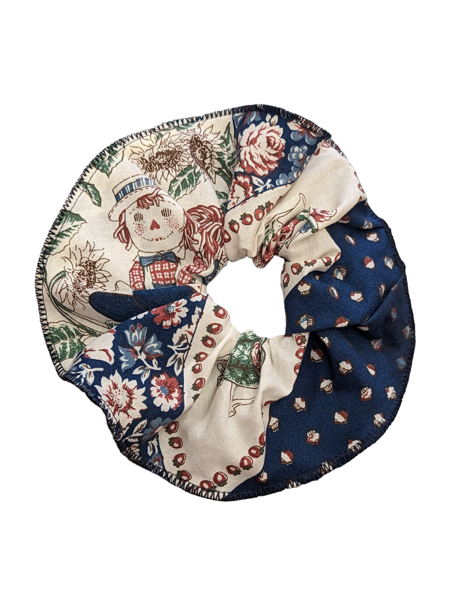 Medium Scrap Fabric Scrunchie by Becky Bacsik