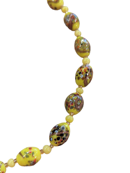 Vintage Czech Glass Beaded Choker