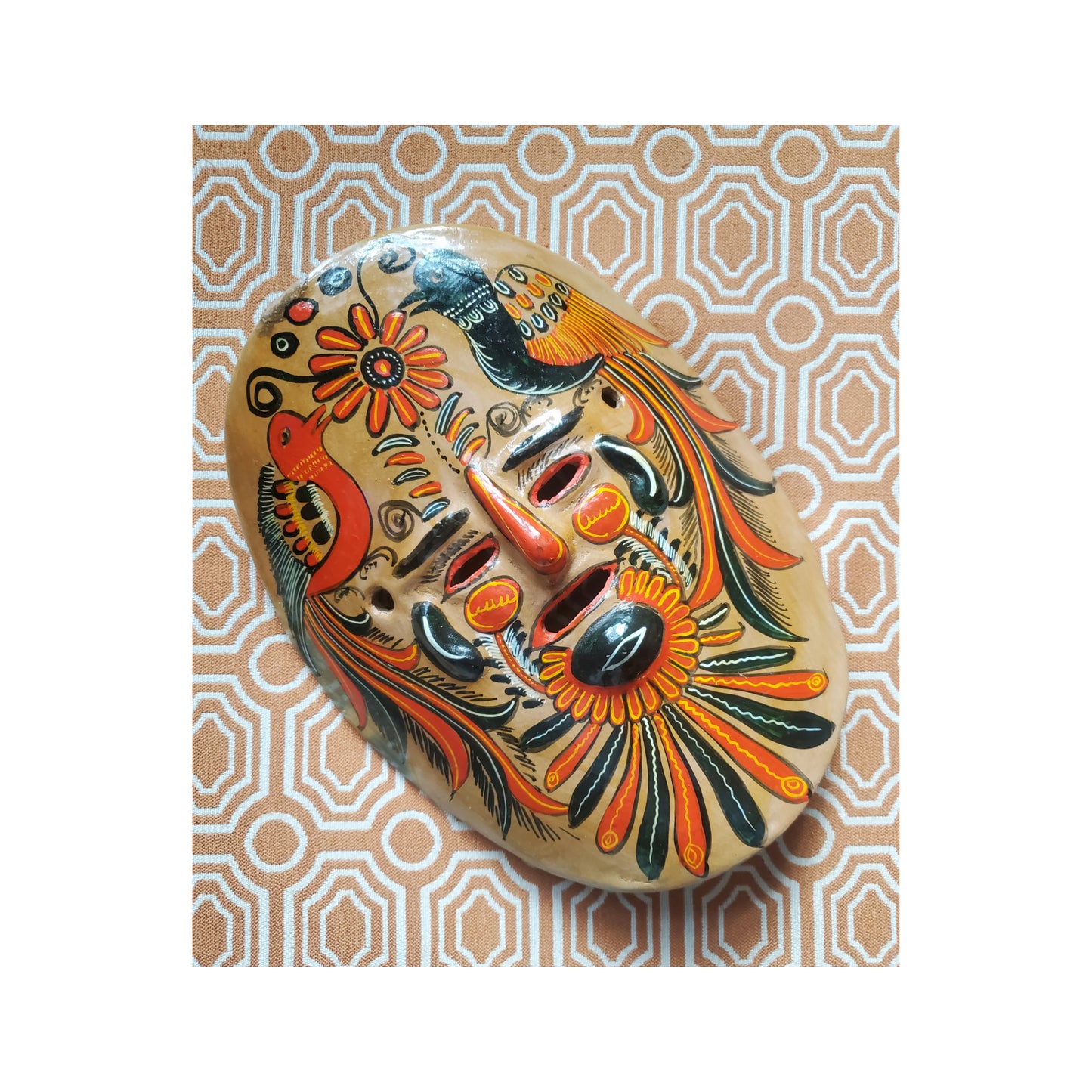 Hand Painted Terracotta Mask
