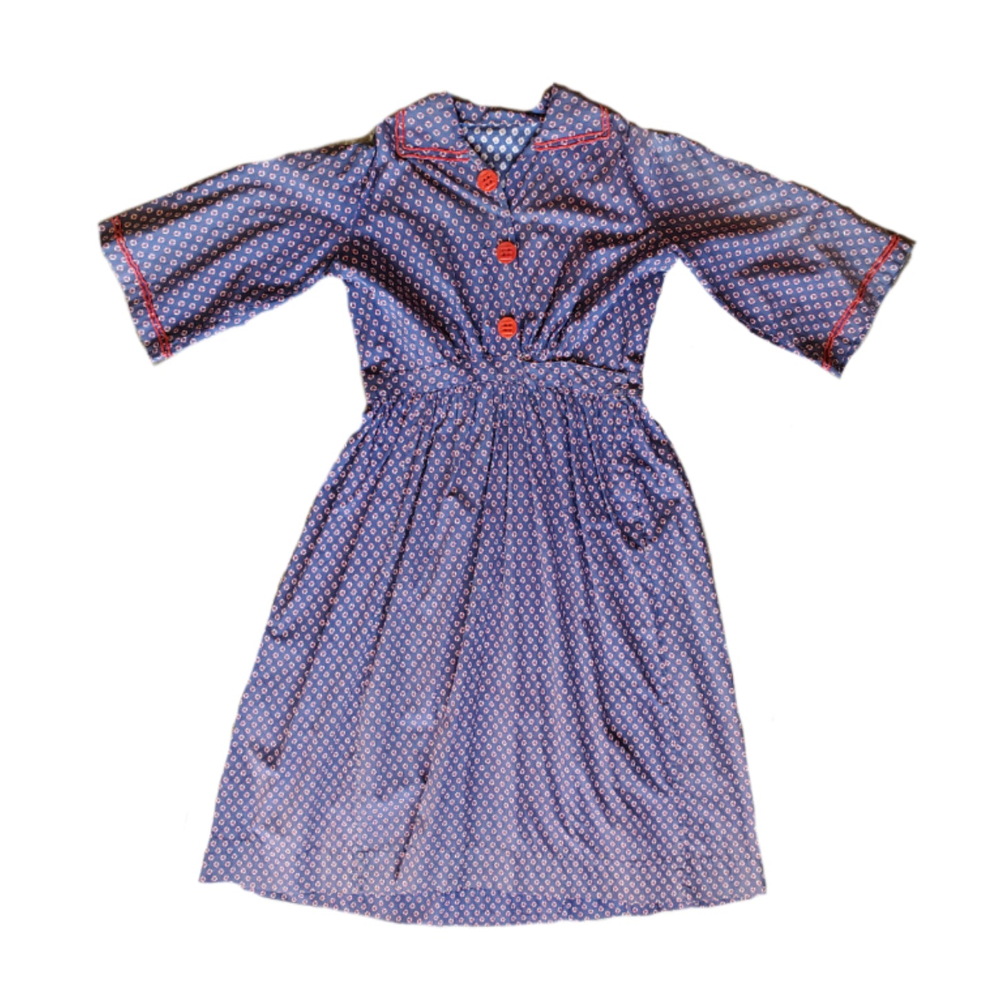 1930s Deco Novelty Print Dress