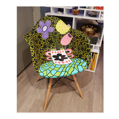 Hand Painted Bouquet Chair by Becky Bacsik