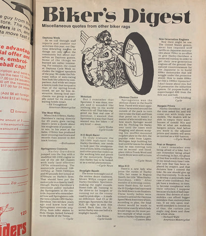 Easyriders Magazine September 1983