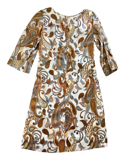 1960s Groovy Handmade Satin Dress