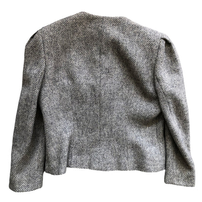 Grey Twill Wool Blazer by Pierre Cardin