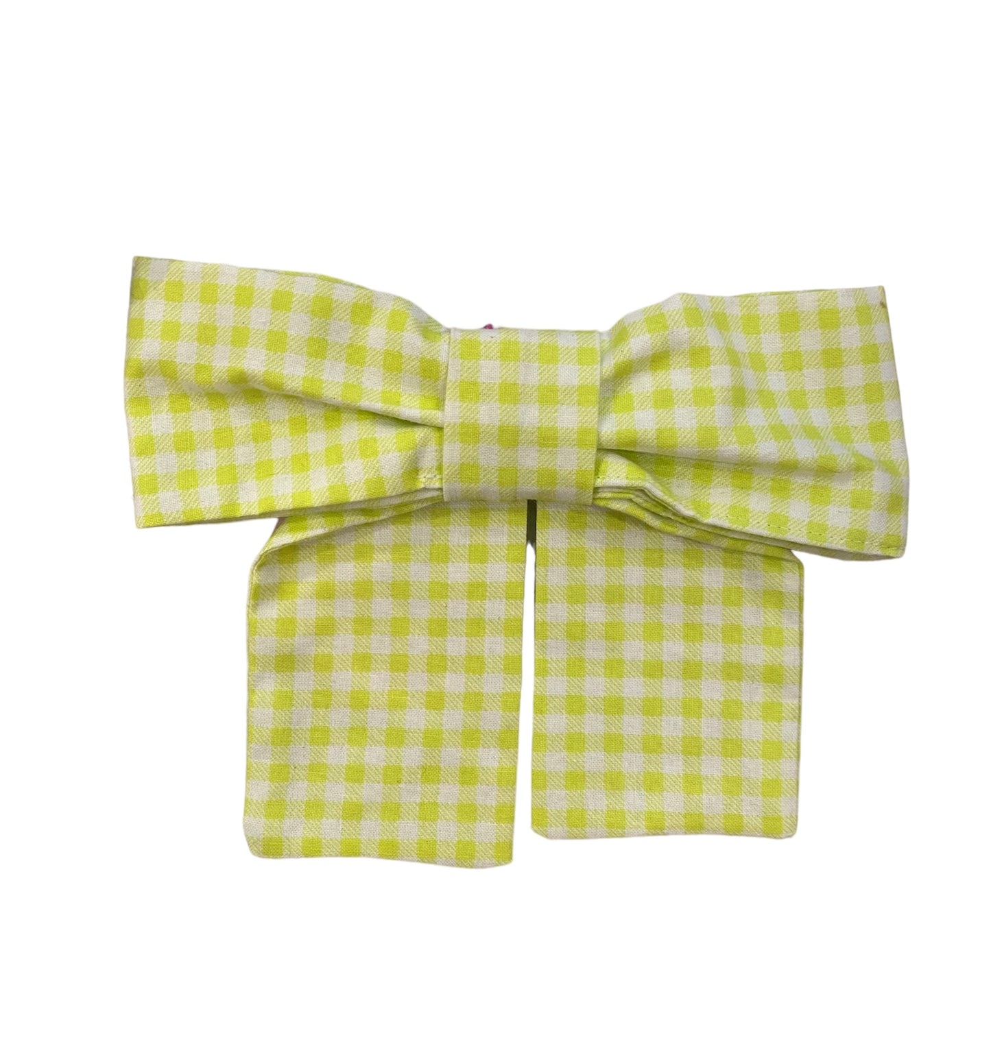 Neon Gingham Big Bow Clip by Soft Stella