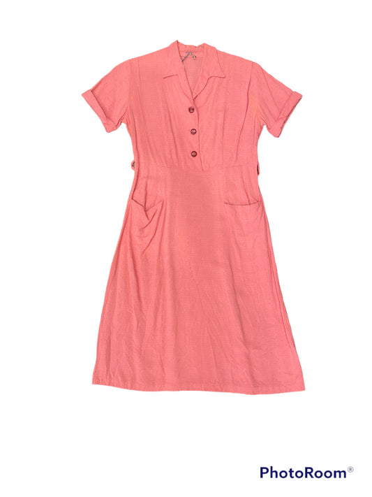 1940’s Pink Cotton Day Dress
